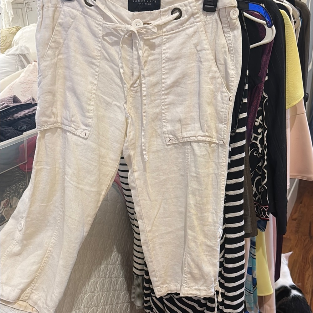 White Drawstring Pants - image 5